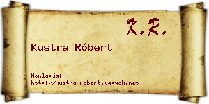 Kustra Róbert névjegykártya