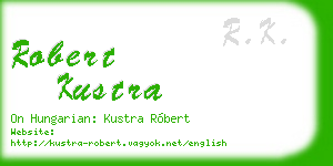 robert kustra business card